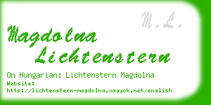 magdolna lichtenstern business card
